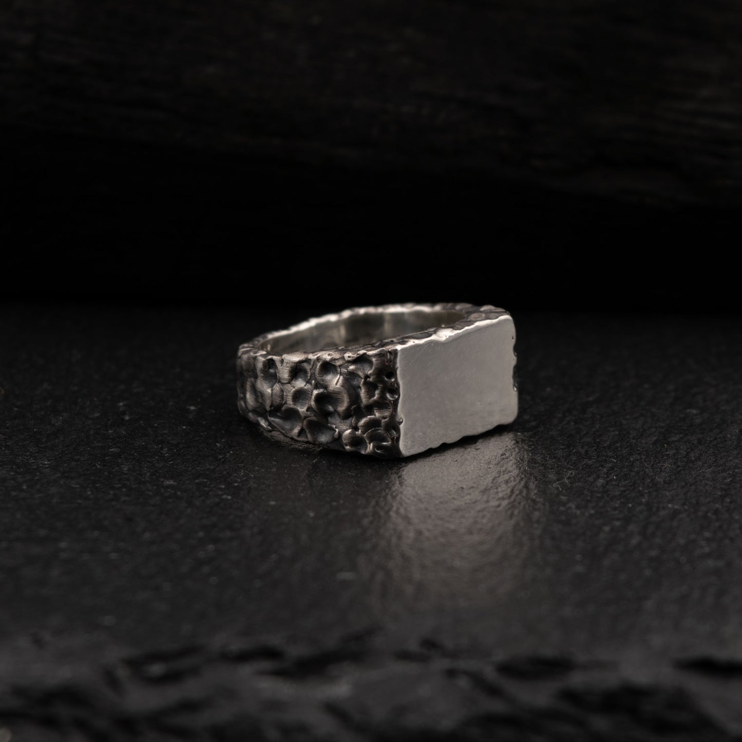 FORGED Mud Silver Signet Ring