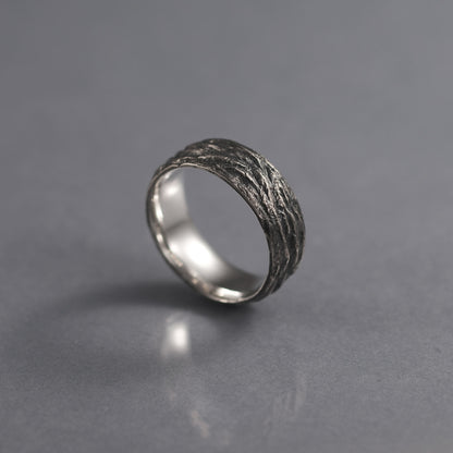 Forged BARK -  Silver Ring