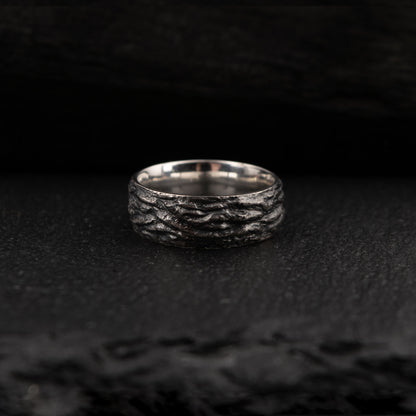 Forged BARK -  Silver Ring