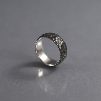 Forged CRATERS -  Silver Ring