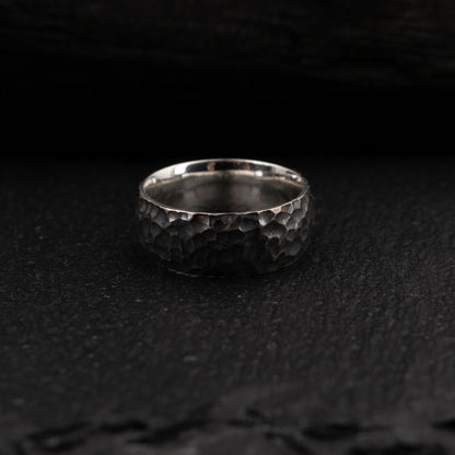 Forged CRATERS -  Silver Ring