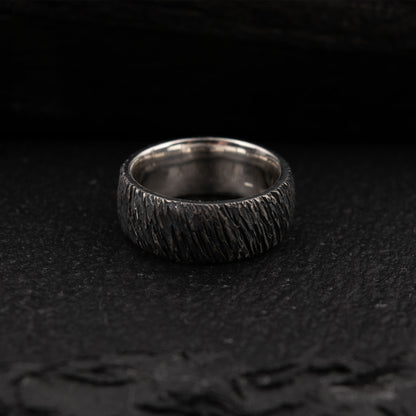 Forged FURROWS -  Silver Ring