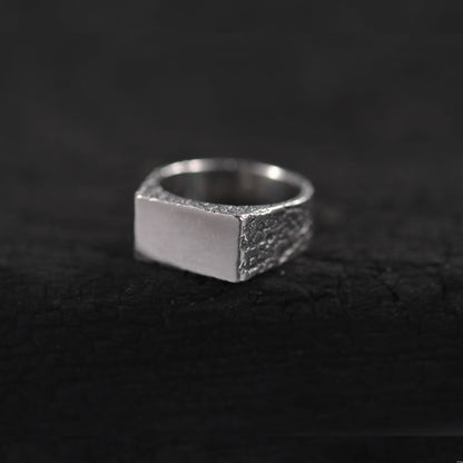 FORGED Cracked Ezüst Pecsétgyűrű