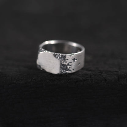 FORGED Abraded Ezüst Pecsétgyűrű