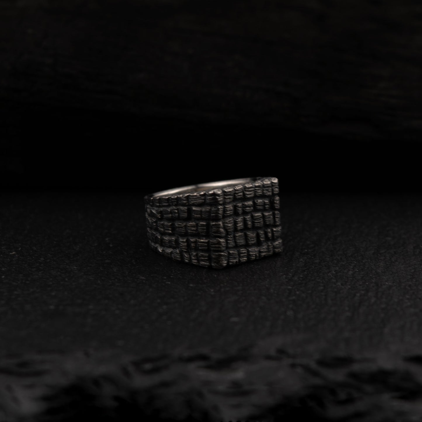 FORGED Yakisugi ezüst pecsétgyűrű