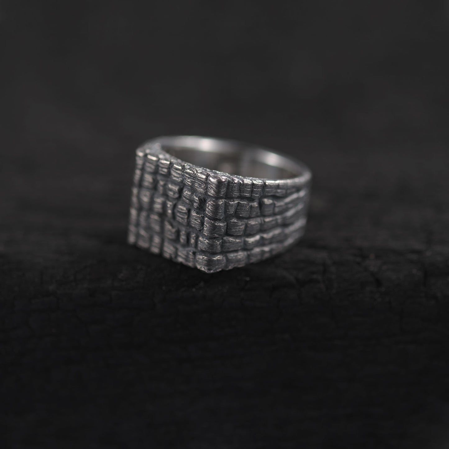 FORGED Yakisugi ezüst pecsétgyűrű